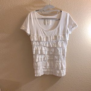 Abercrombie & Fitch ruffled white Top. M